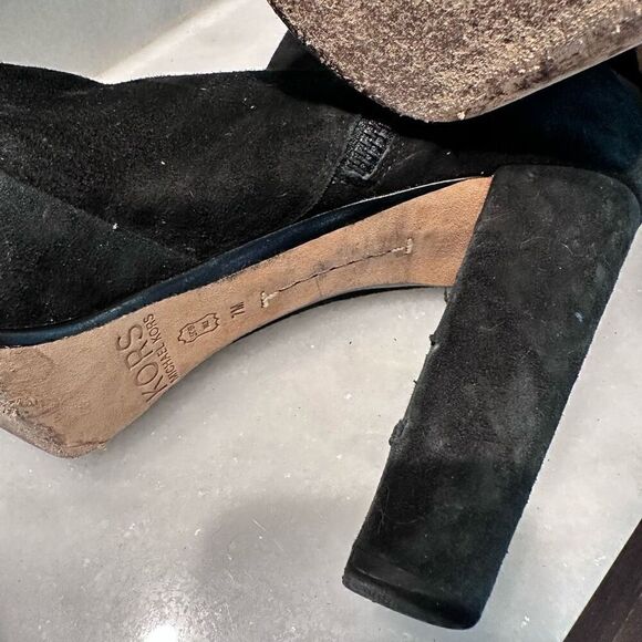 Michael Kors Womens VINTAGE Y2K Zip Block Heels Platform Ankle Boots Black Size - Picture 6 of 7